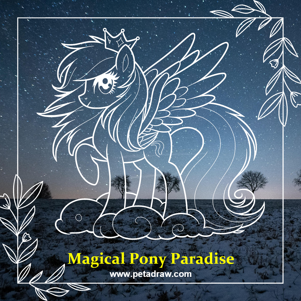 Magical Pony Paradise: Coloring Book Adventure!
