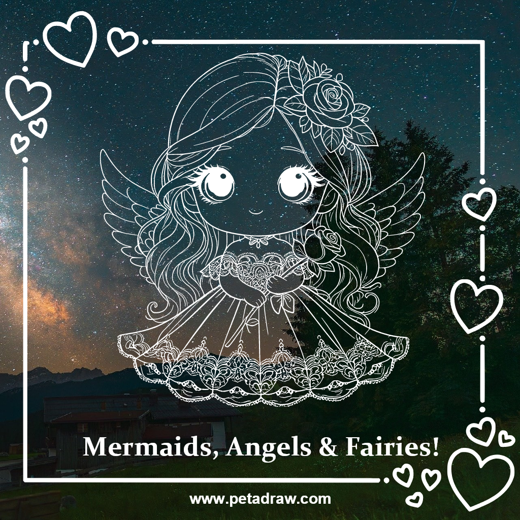 Enchanting Characters for Your Coloring Adventure: Mermaids, Angels & Fairies!