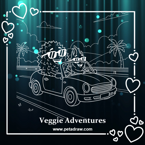 Veggie Adventures: A Playful Look at Fruits and Veggies Having Fun!