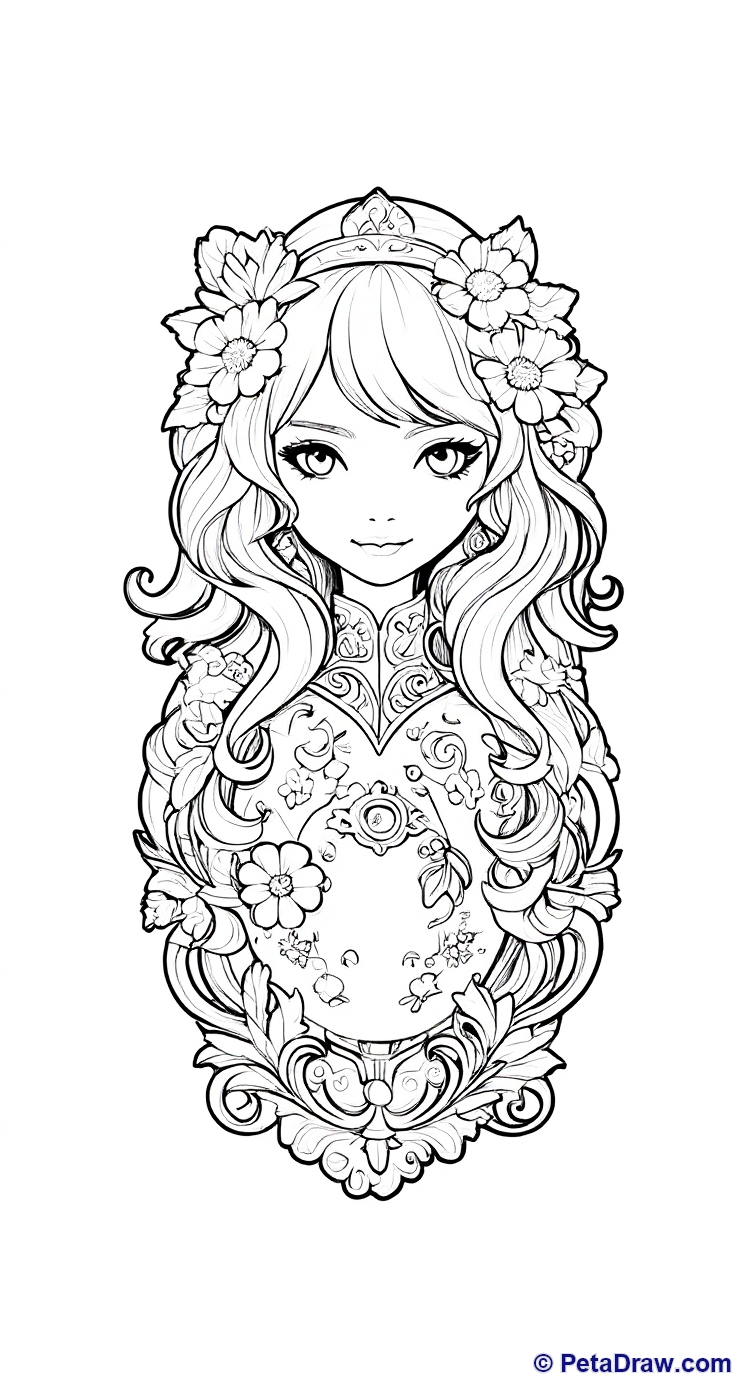 Elegant Portrait with Floral Accents