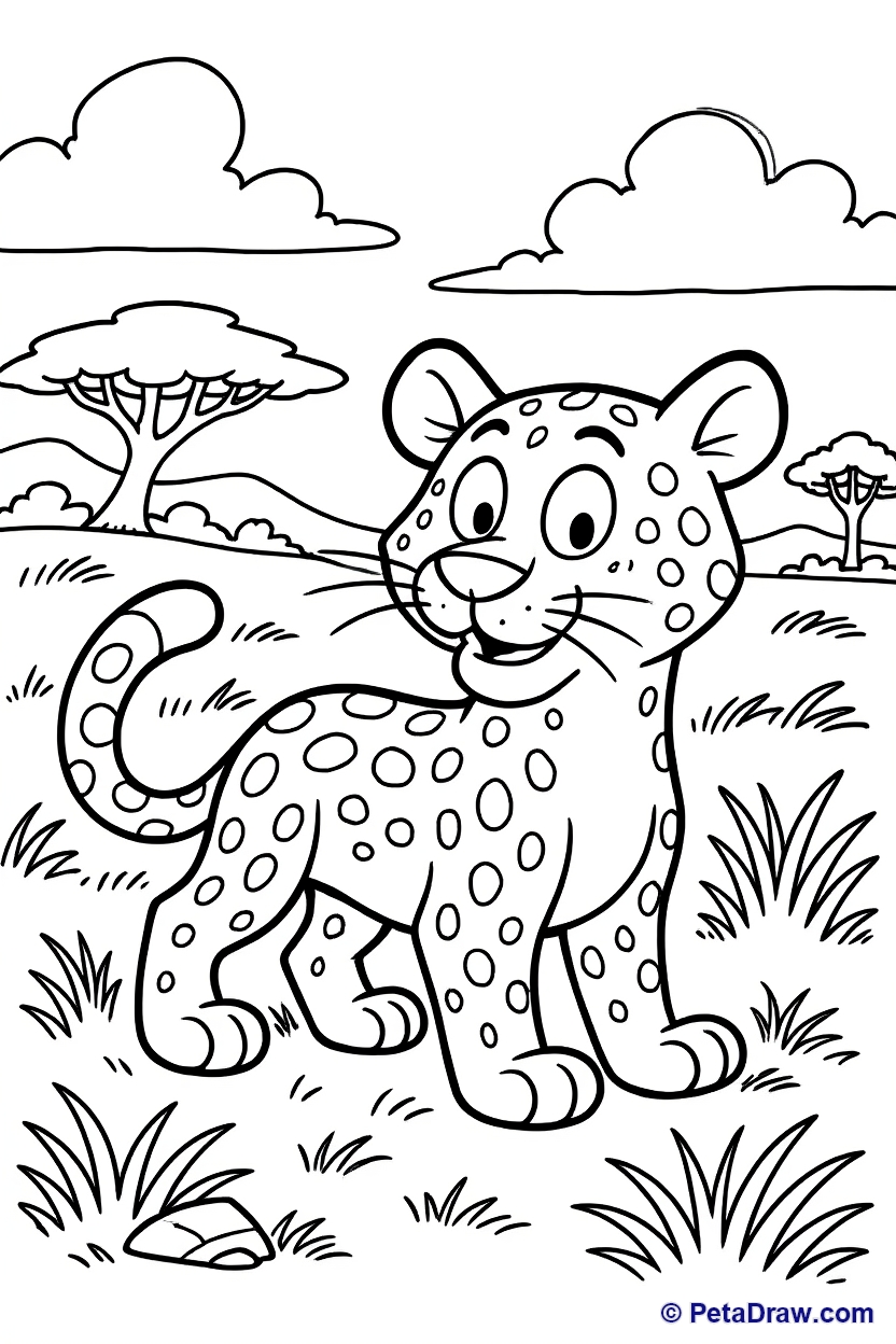 Leopard in the Savanna
