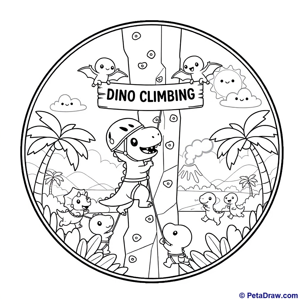 Dinosaur Climbing