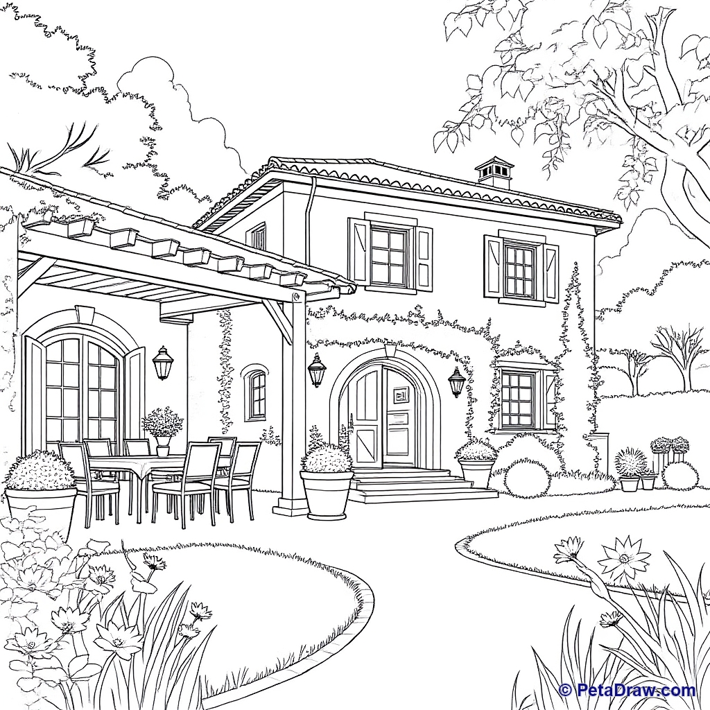 Villa with Lush Garden