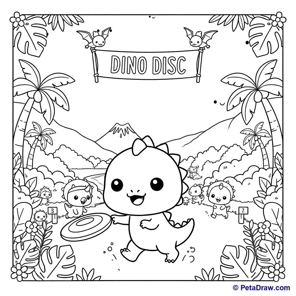 Dinosaur Frisbee Fun