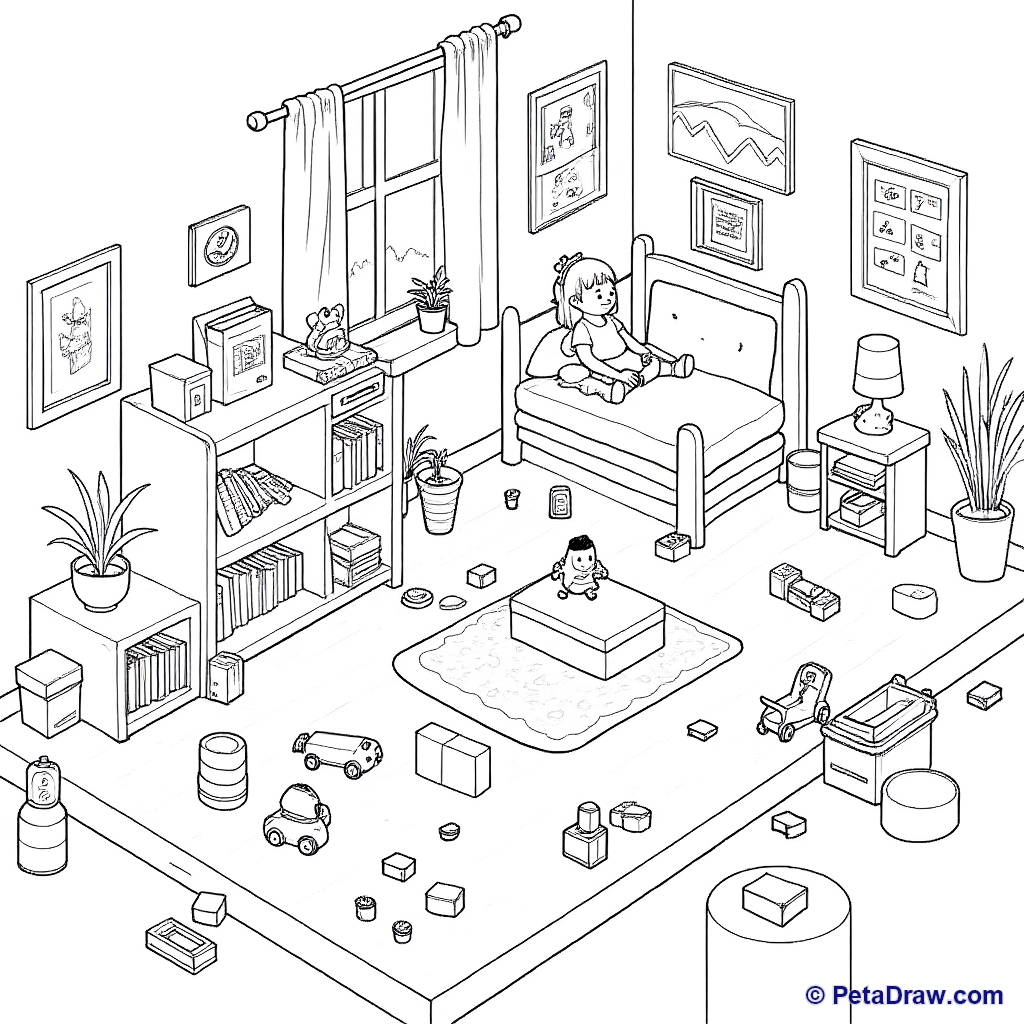 Child playing with toys