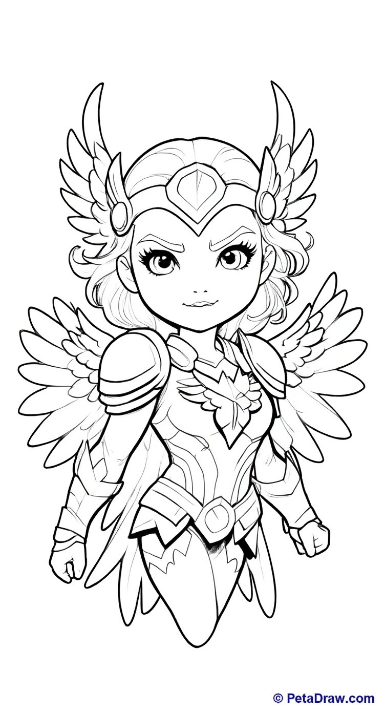 Superheroine with Wings