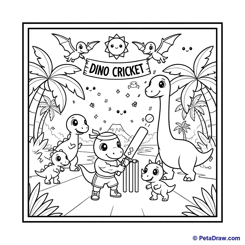 Dinosaur Cricket Match